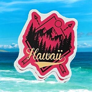Hawaii Matte Finish PVC Removable Waterproof Decor Accent Sticker